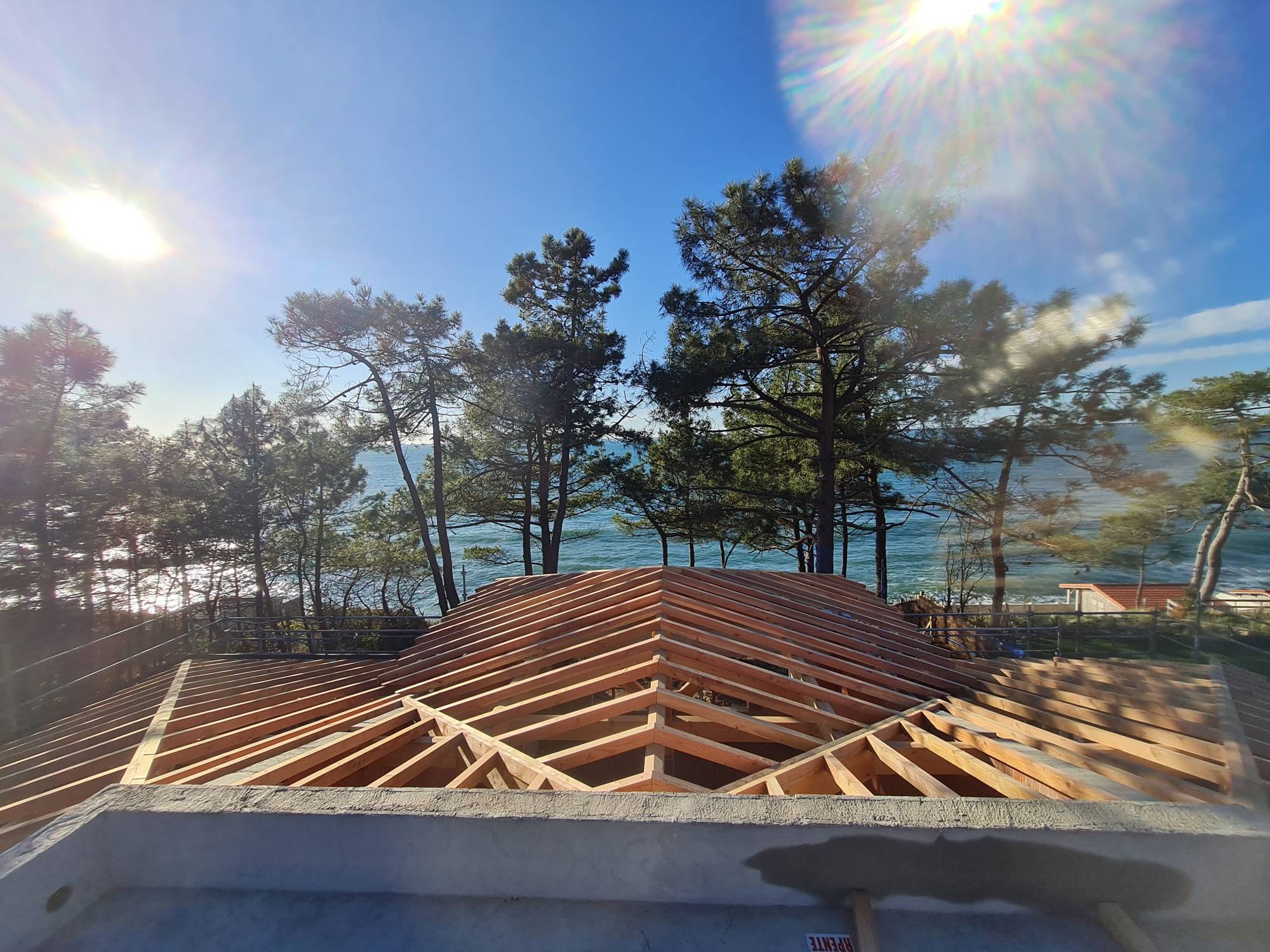 Charpente traditionnelle pyla-sur-mer: projet unique en 1er ligne 