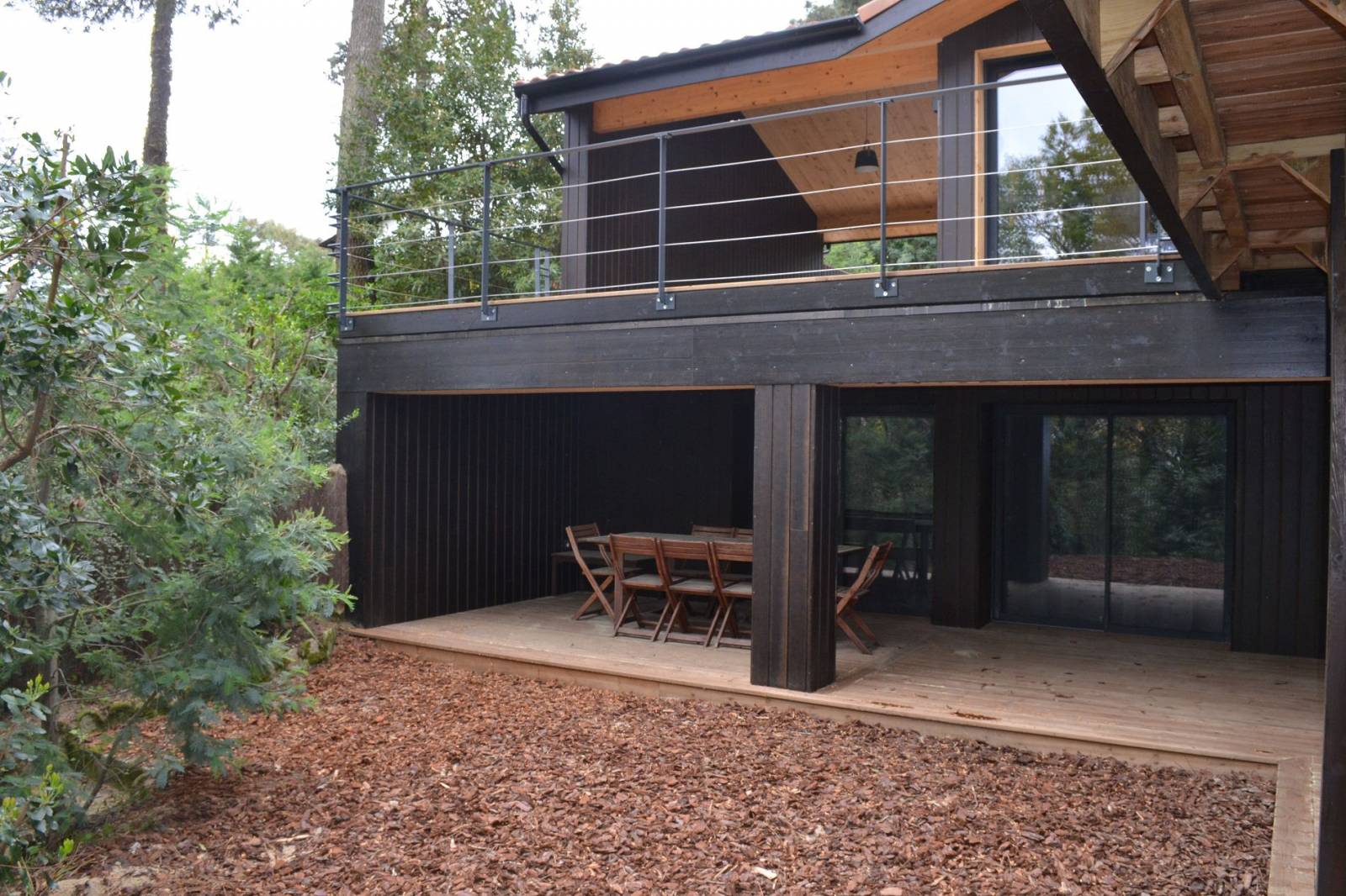 Réalisation d'une maison ossature bois avec terrasse bois sur le Bassin d'Arcachon