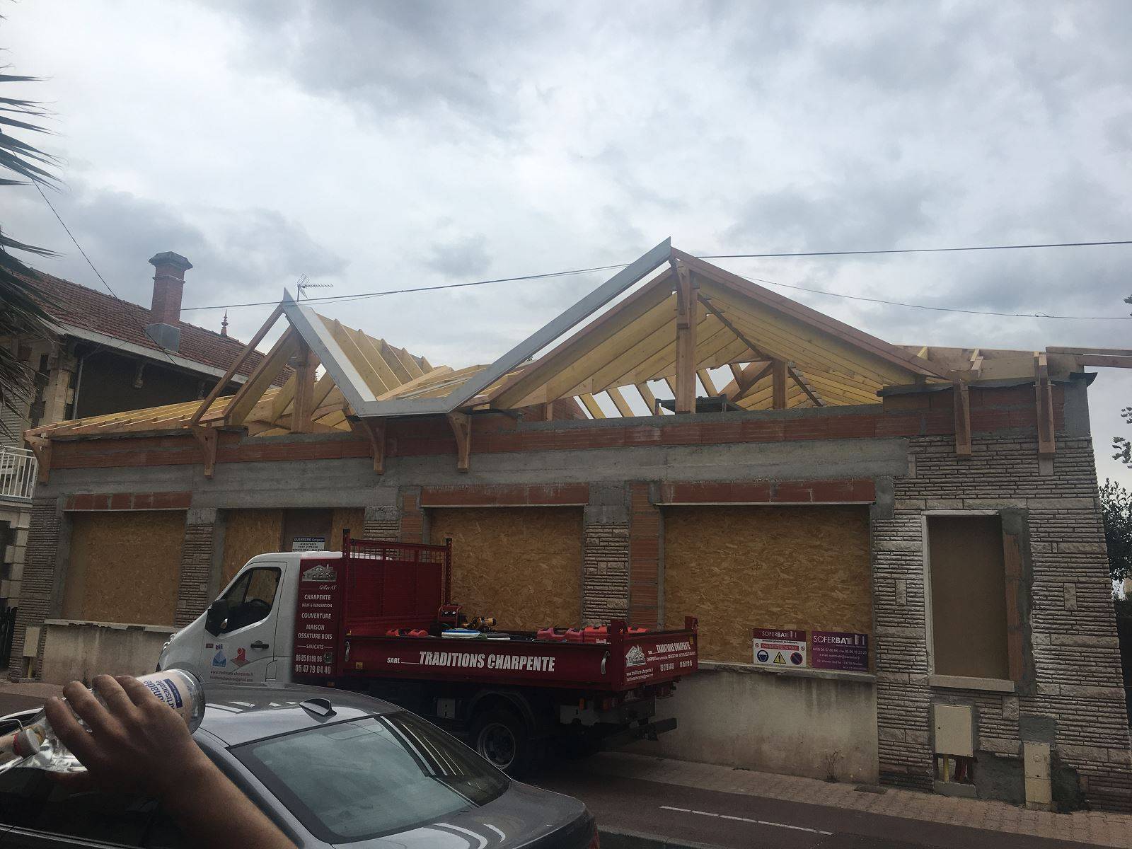 Rénovation d'une maison à Arcachon avec changement de la charpente