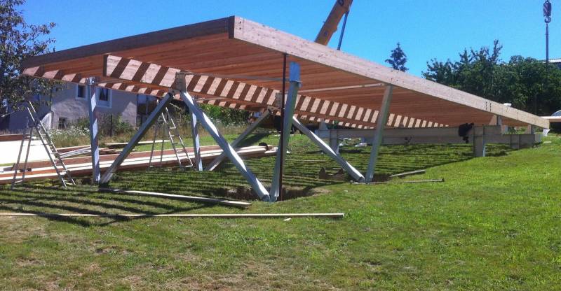 Montage d'un solivage en bois en Gironde