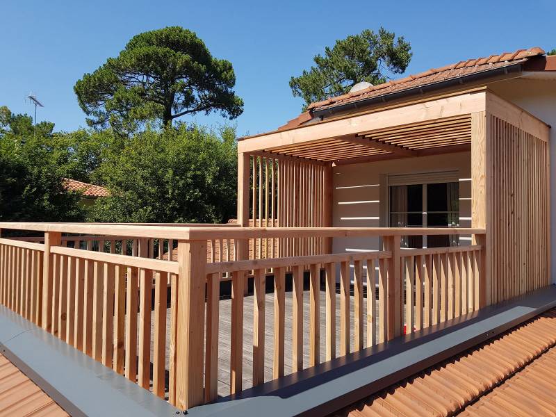 Réalisation d'une pergola et de garde Corps en Bois