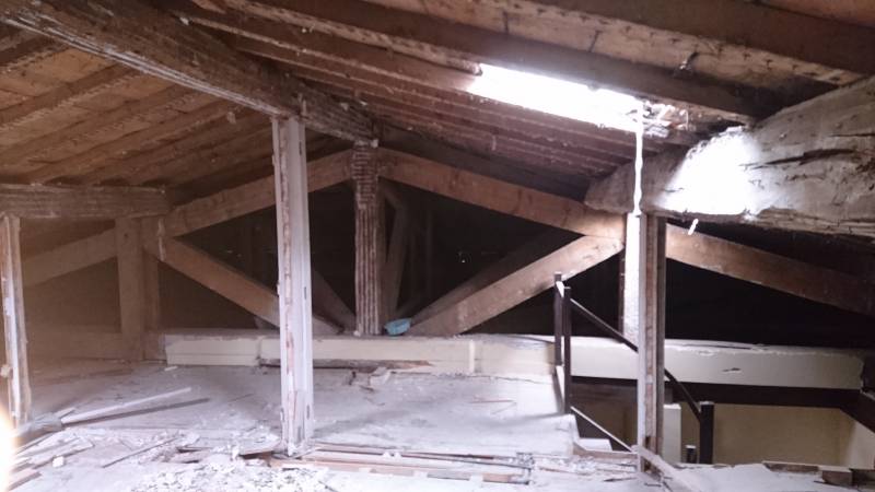 Etats des lieux de la charpente existante avant la rénovation