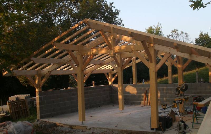 Création d'une grange en charpente traditionnelle en gironde
