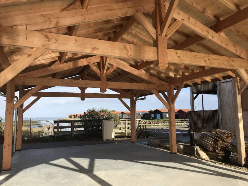 Pose Charpente traditionnelle apparente bassin d'Arcachon